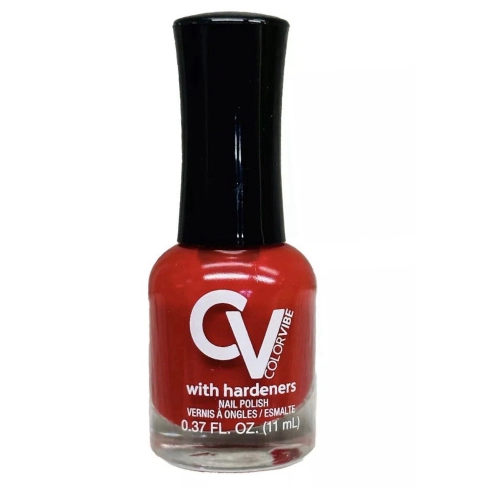 CV Colorvibe Nail Polish CV017 Snatched Red with Hardeners 11ml‎  0.37 fl oz New